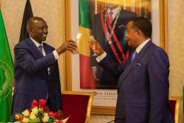 President William Ruto and his host President Denis Sassou N'Guesso.